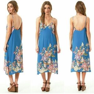Spell blue skies slip dress S